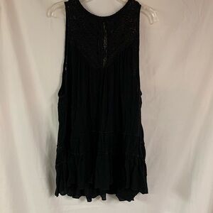 American Eagle black lace tank top size L